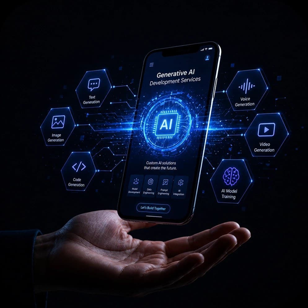 Generative AI capabilities fanning out from a single model layer