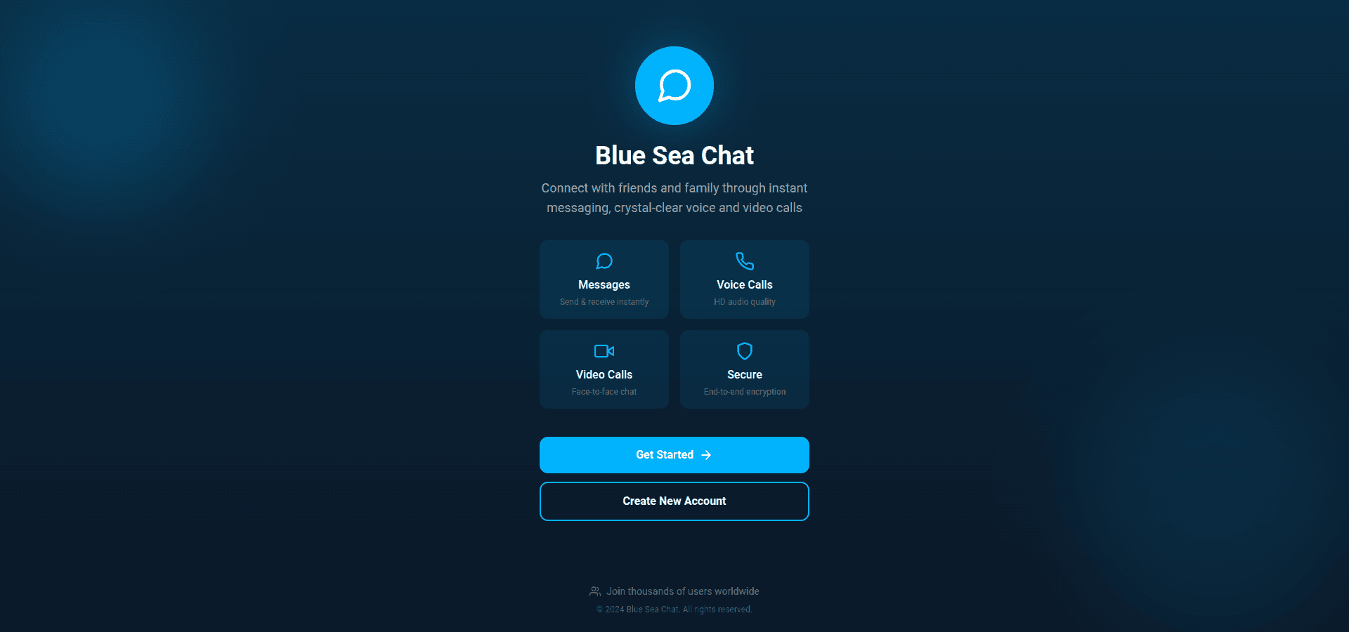 Blue Sea Chat App screenshot 1