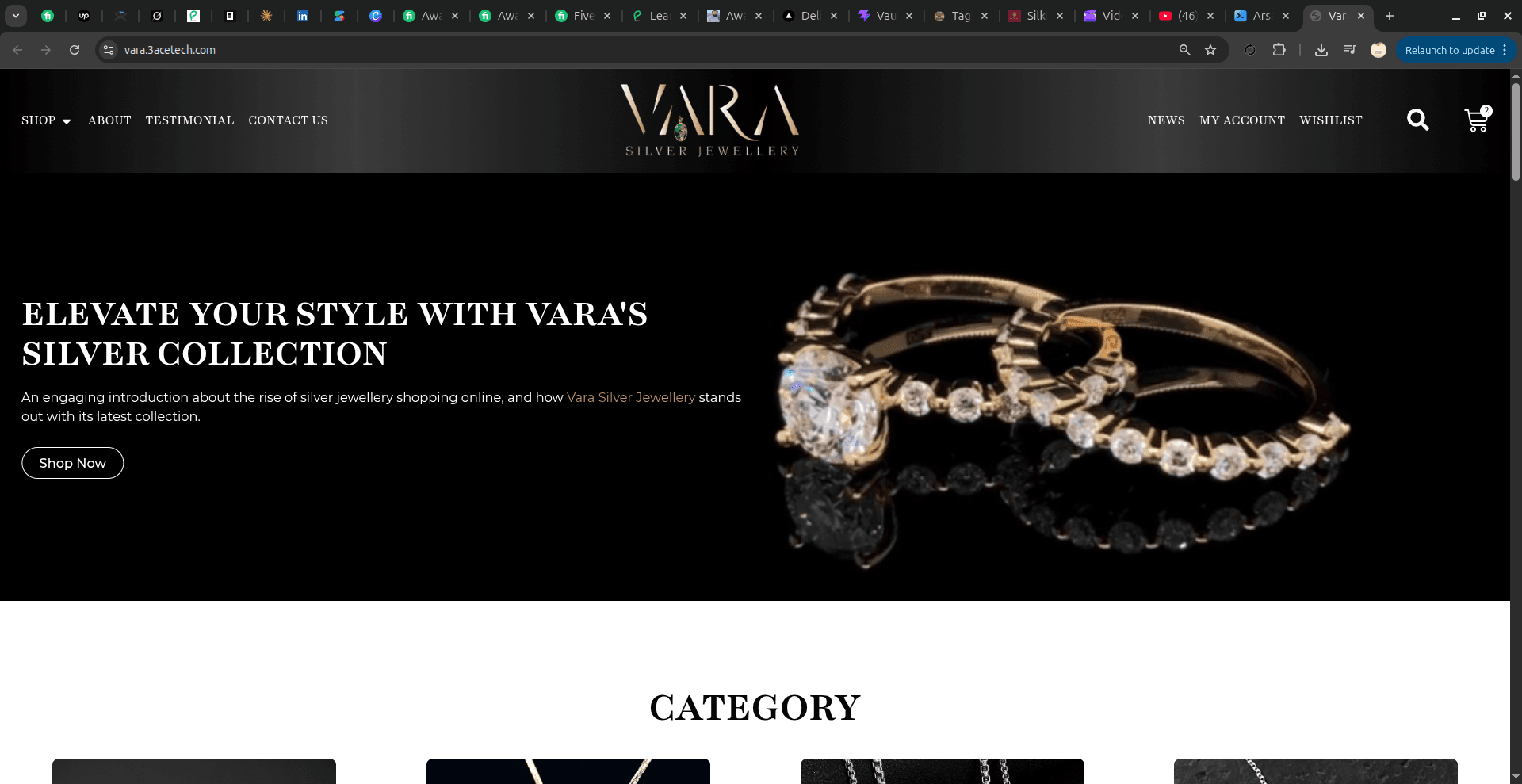 Jewelry Vara E-Commerce screenshot 1